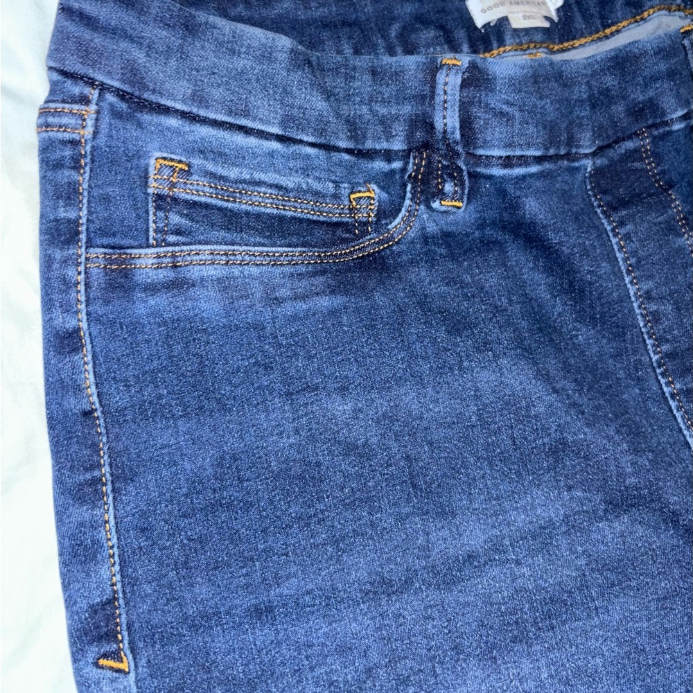 Good American POWER STRETCH PULL-ON STRAIGHT JEANS Indigo491 2X - Picture 7 of 7